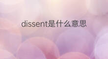 dissent是什么意思 dissent的中文翻译、读音、例句