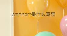 wohnort是什么意思 wohnort的中文翻译、读音、例句