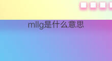 mllg是什么意思 mllg的中文翻译、读音、例句