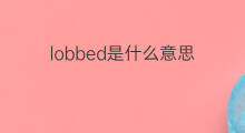 lobbed是什么意思 lobbed的中文翻译、读音、例句