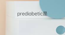 prediabetic是什么意思 prediabetic的中文翻译、读音、例句