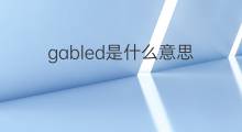 gabled是什么意思 gabled的中文翻译、读音、例句