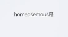homeosemous是什么意思 homeosemous的中文翻译、读音、例句