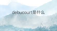 debucourt是什么意思 英文名debucourt的翻译、发音、来源