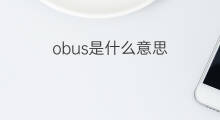 obus是什么意思 obus的中文翻译、读音、例句
