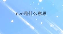 cve是什么意思 cve的中文翻译、读音、例句