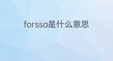 forssa是什么意思 forssa的中文翻译、读音、例句