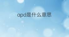 apd是什么意思 apd的中文翻译、读音、例句