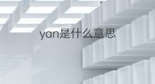 yan是什么意思 yan的中文翻译、读音、例句