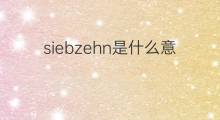 siebzehn是什么意思 siebzehn的中文翻译、读音、例句