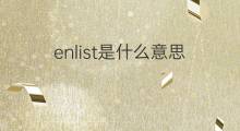 enlist是什么意思 enlist的中文翻译、读音、例句