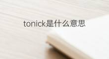 tonick是什么意思 tonick的中文翻译、读音、例句