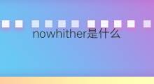 nowhither是什么意思 nowhither的中文翻译、读音、例句