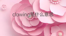 clawing是什么意思 clawing的中文翻译、读音、例句