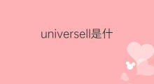 universell是什么意思 universell的中文翻译、读音、例句