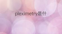 pleximetry是什么意思 pleximetry的中文翻译、读音、例句