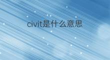 civit是什么意思 civit的中文翻译、读音、例句