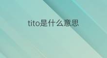 tito是什么意思 tito的中文翻译、读音、例句