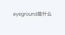 eyeground是什么意思 eyeground的中文翻译、读音、例句