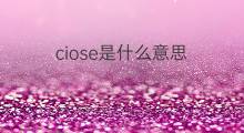 ciose是什么意思 ciose的中文翻译、读音、例句