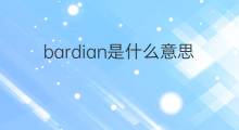 bardian是什么意思 bardian的中文翻译、读音、例句
