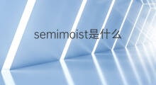 semimoist是什么意思 semimoist的中文翻译、读音、例句