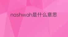 nashwah是什么意思 nashwah的中文翻译、读音、例句