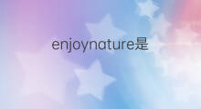 enjoynature是什么意思 enjoynature的中文翻译、读音、例句