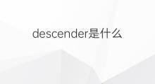 descender是什么意思 descender的中文翻译、读音、例句