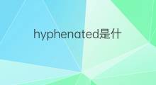 hyphenated是什么意思 hyphenated的中文翻译、读音、例句