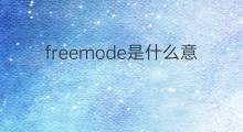 freemode是什么意思 freemode的中文翻译、读音、例句