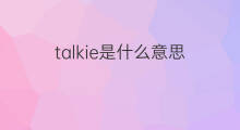 talkie是什么意思 talkie的中文翻译、读音、例句