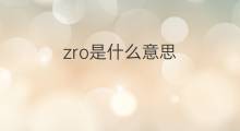 zro是什么意思 zro的中文翻译、读音、例句