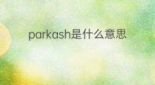 parkash是什么意思 parkash的中文翻译、读音、例句