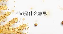 hria是什么意思 hria的中文翻译、读音、例句