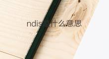 ndis是什么意思 ndis的中文翻译、读音、例句