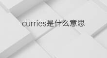 curries是什么意思 curries的中文翻译、读音、例句