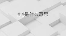 eie是什么意思 eie的中文翻译、读音、例句