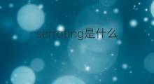 serrating是什么意思 serrating的中文翻译、读音、例句