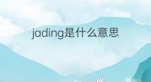 jading是什么意思 jading的中文翻译、读音、例句