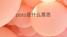 poto是什么意思 poto的中文翻译、读音、例句