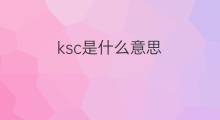 ksc是什么意思 ksc的中文翻译、读音、例句
