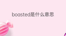 boasted是什么意思 boasted的中文翻译、读音、例句