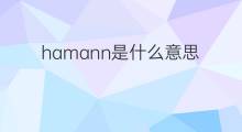 hamann是什么意思 hamann的中文翻译、读音、例句