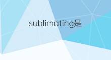sublimating是什么意思 sublimating的中文翻译、读音、例句