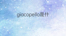 giacopello是什么意思 giacopello的中文翻译、读音、例句