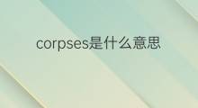 corpses是什么意思 corpses的中文翻译、读音、例句