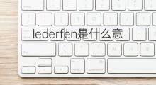 lederfen是什么意思 lederfen的中文翻译、读音、例句