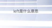 left是什么意思 left的中文翻译、读音、例句
