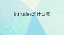 intrudes是什么意思 intrudes的中文翻译、读音、例句
